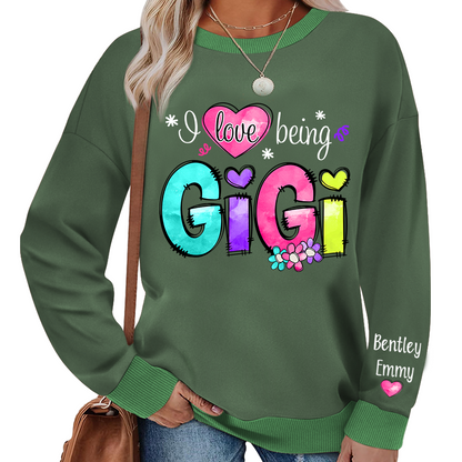 Personalized I Love Being Gigi Color 2025 Sweatshirt Mix
