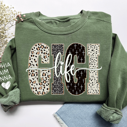 Custom Bible Style Gigi Life Sweatshirt – Personalized Gift for Grandma, Gigi, or Mimi with Grandkids’ Names