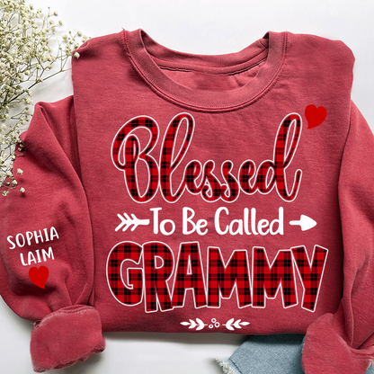 Personalized Grammy Sweatshirt, Blessed to Be Called Grammy Holiday Gift for Grandma