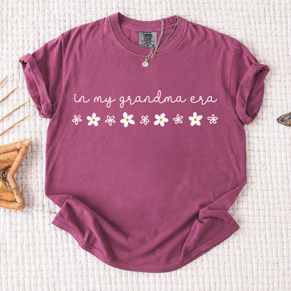 Comfort Colors® In My Grandma Era Shirt, Cute Daisy Graphic Tee for Grandma