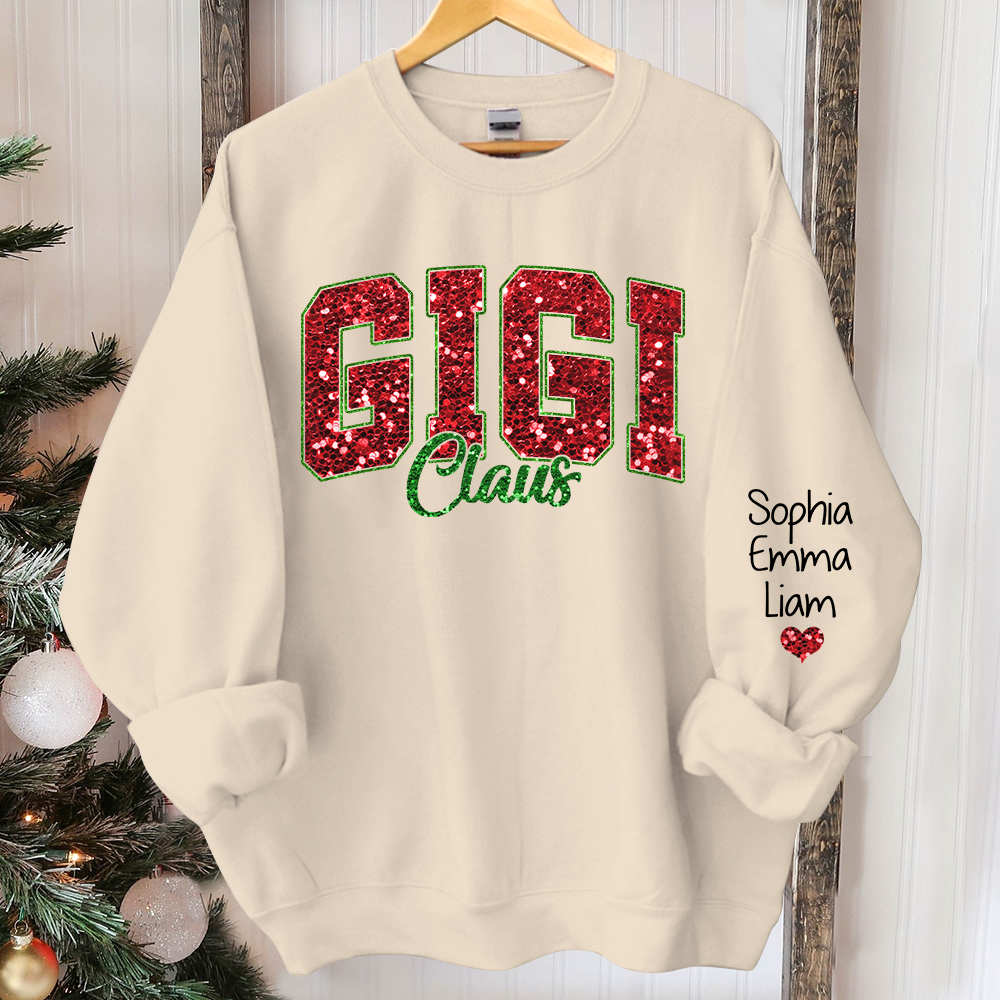 Custom Gigi Claus Christmas And Kids V2 Sweatshirt