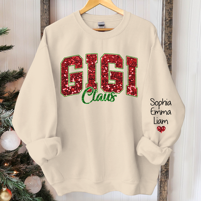 Custom Gigi Claus Christmas And Kids V2 Sweatshirt