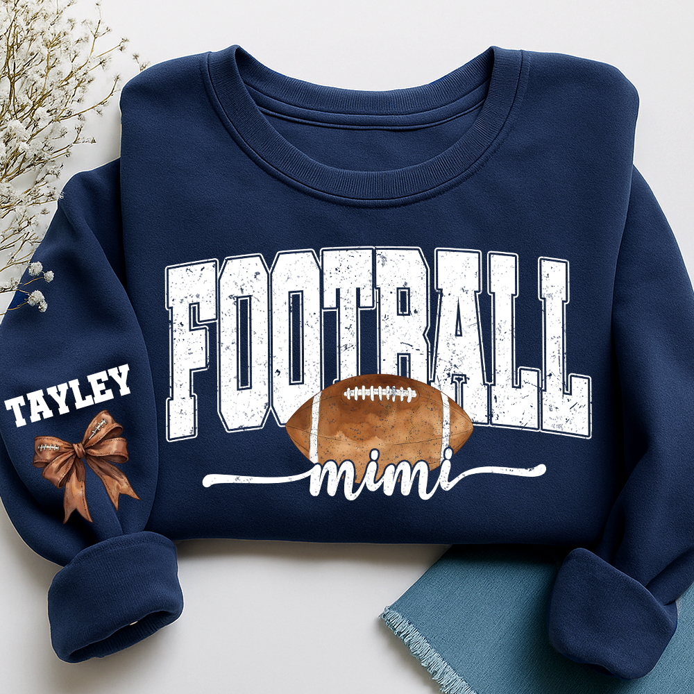 Personalized Football Mimi Sweatshirt With Grandma And Grandkids Names