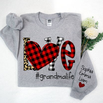 Personalized Love Grandma Life With Kids Sweatshirt