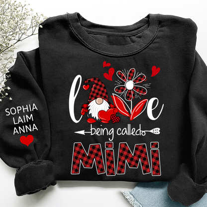 I Love Being Called Mimi Sweatshirt, Personalized Grandma Shirt with Custom Family Names