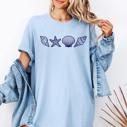 Comfort Colors® SeaShell Shirt, Beach T-Shirt, Summer Woman Shirt, Aesthetic Shirt, Ocean Lover Gift