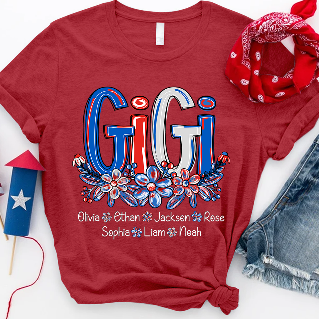 Red White Blue USA 4th July For Grandma And Kids LTP01