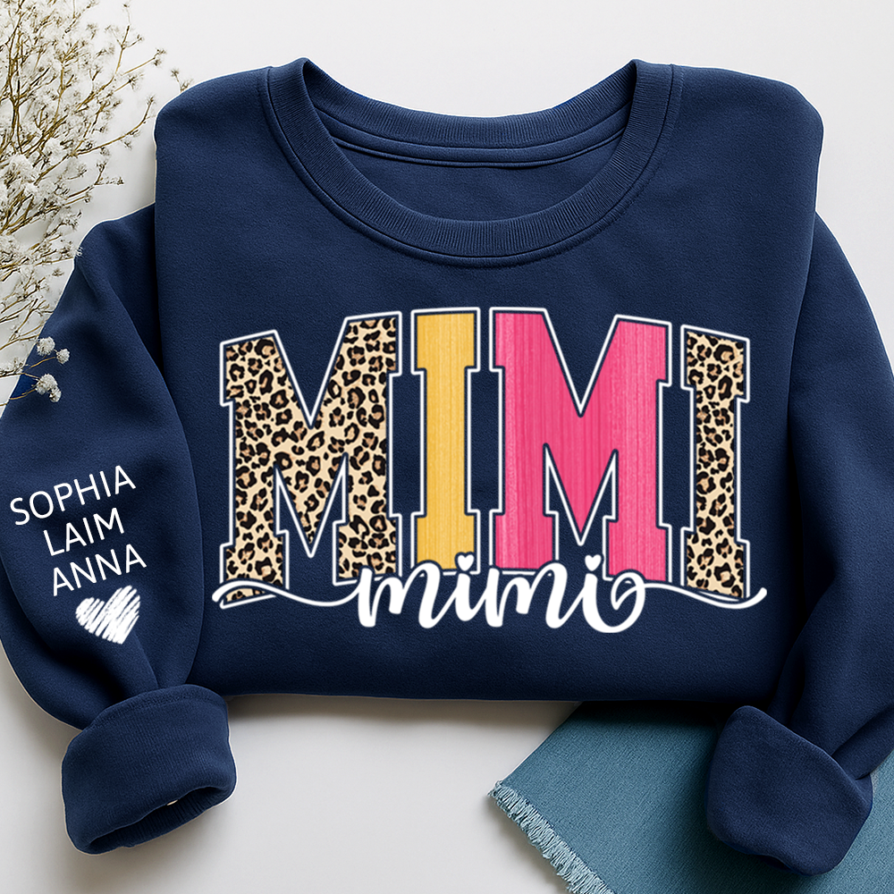 Playful Leopard Style, Custom Mimi Gifts for Grandma and Kids