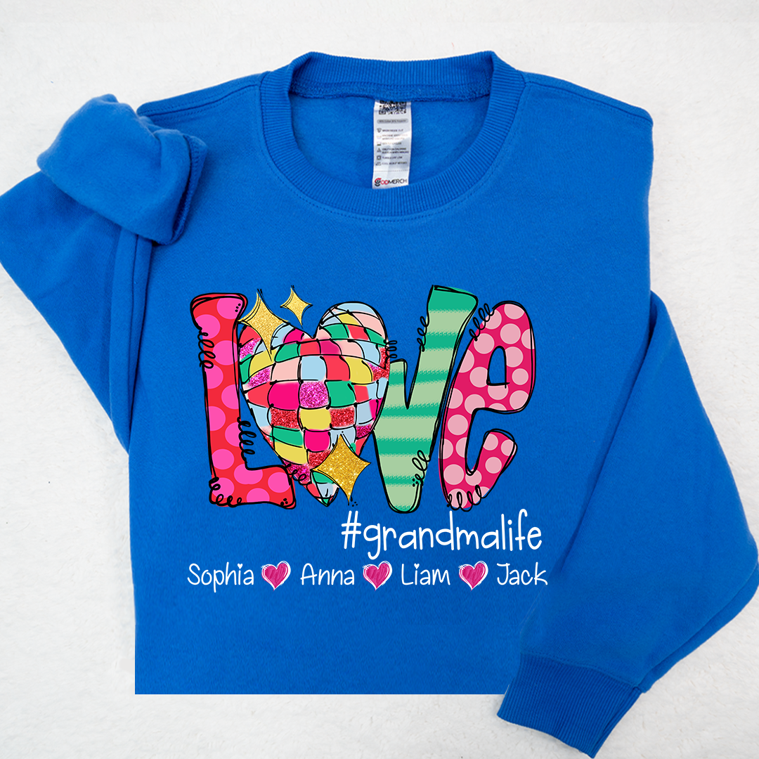 Love Grandma Life And Kids Heart LTP01