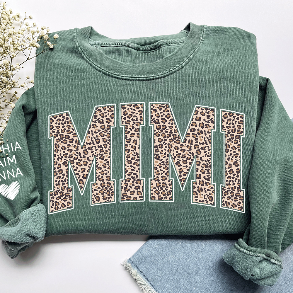 Leopard Style Design, Custom Mimi Gifts for Grandma and Kids