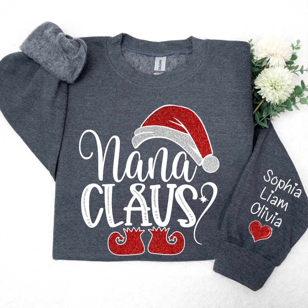 Sparkling Christmas Custom Nana Claus And Kids LTP01