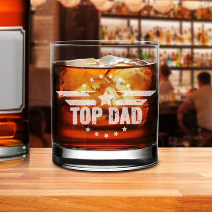 Top Dad - Daddy And Kids Whiskey Glass