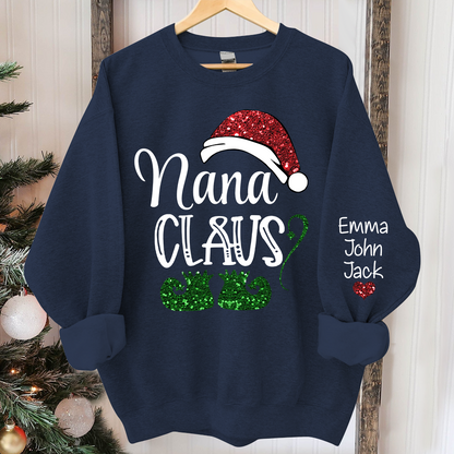 Personalized Nana Claus And Kids Sweatshirt