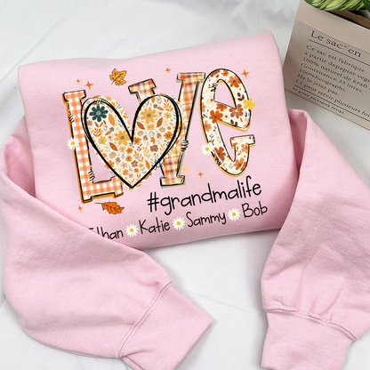 Love Personalized Preppy Fall Cozy Season, Custom Mimi And Kids Names