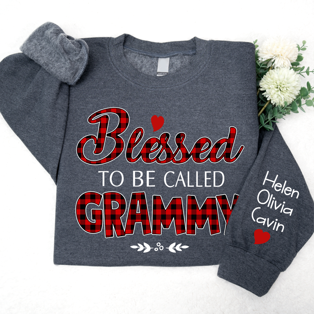 Blessed To Be Called Mimi, Custom Mimi & Kids, Grandma Gift TH Sweatshirt
