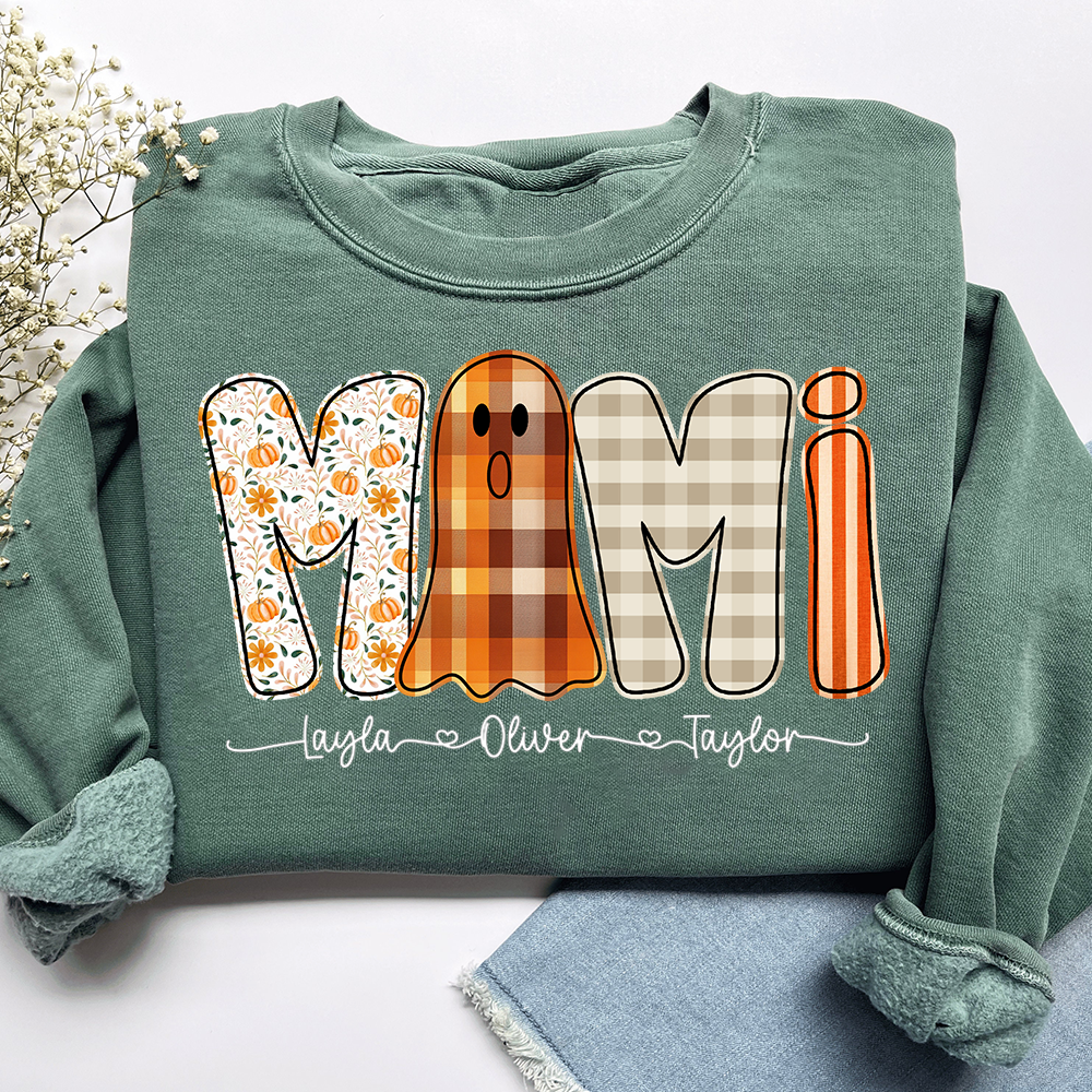 Personalized Naughty Halloween Mimi Ghost, For Gift for Grandma And Kids