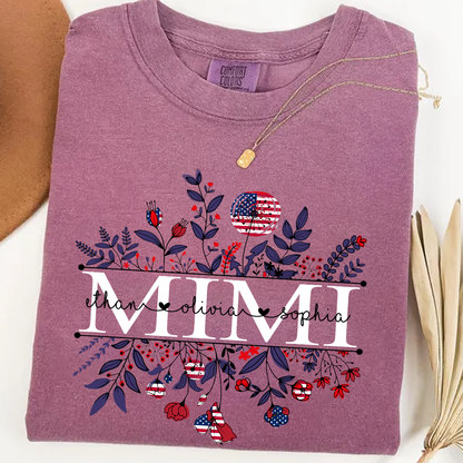 Comfort Colors® -Wildflowers American Flag Mimi And Grandkids