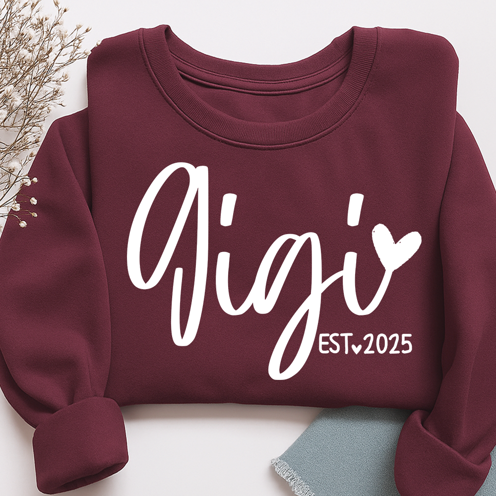 Personalized Gigi Sweatshirt, Custom Gifts for Grandma And Child