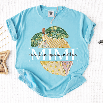 Comfort Colors® Mimi Lemon Shirt, Personalized Cute Summer Grandma Tee For Gift Grandma And Kids