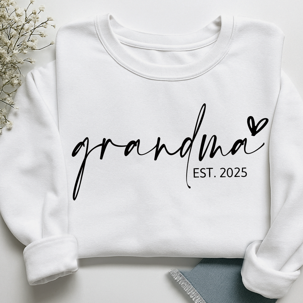 Personalized Grandma Little Heart Sweatshirt, Gift for Grandma and Family