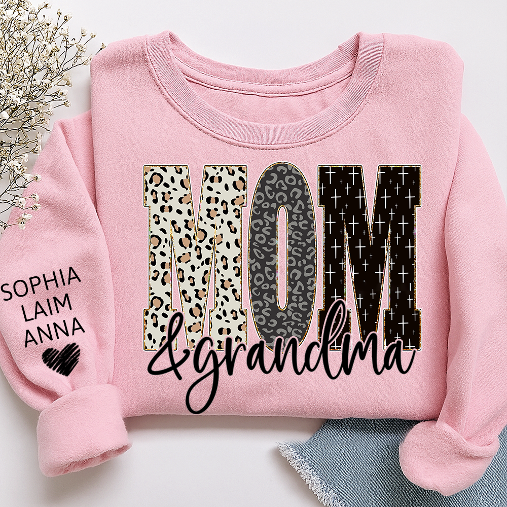 Bible Style Design, Custom Mom & Grandma Sweatshirt, Gift For Grammy And Her Grandchildren