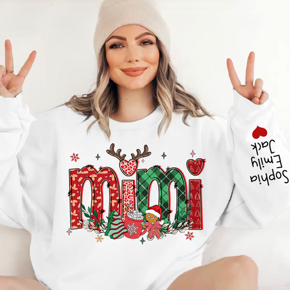 Merry Christmas Grandma Personalized, Custom Nicknames For Mimi And Kids