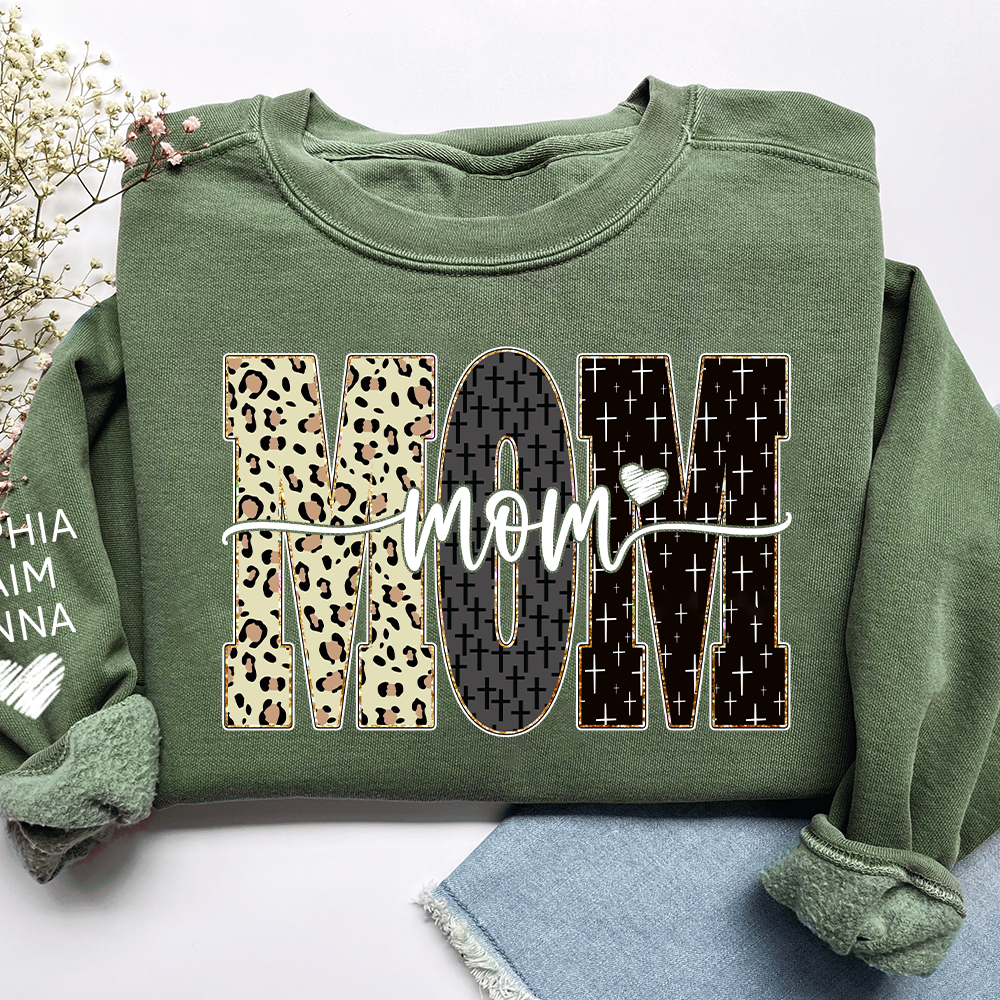 Custom Bible Style Mom Sweatshirt – Personalized Gift for Mom, Mama, or Grandma with Grandkids’ Names