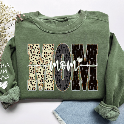 Custom Bible Style Mom Sweatshirt – Personalized Gift for Mom, Mama, or Grandma with Grandkids’ Names