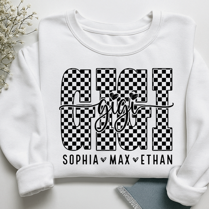 Gigi Style Checkered Bible Set, Customized Gift for Grandma and Grandchild