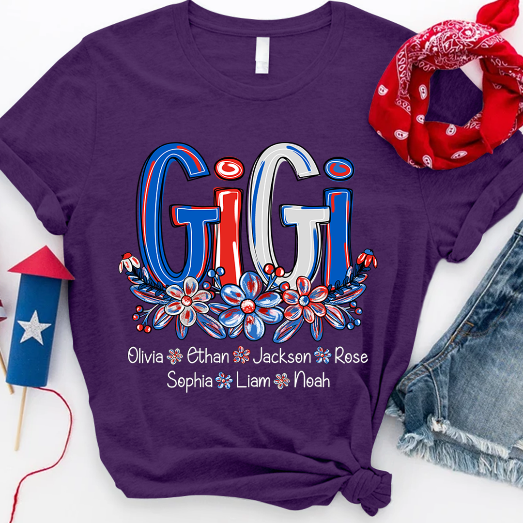 Red White Blue USA 4th July For Grandma And Kids LTP01