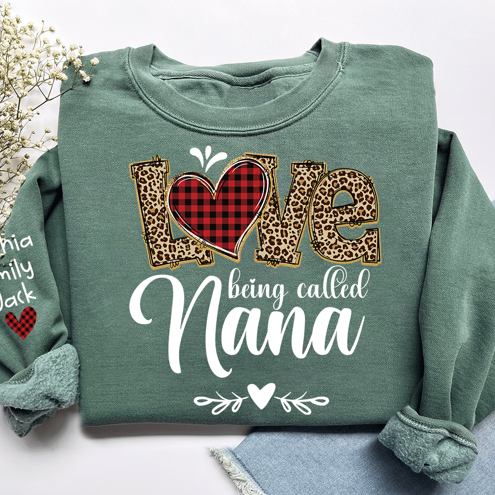 Personalized Love Being Called Mimi Sweatshirt, Gifts for Grandma, Custom Grandma and Grandchild Names