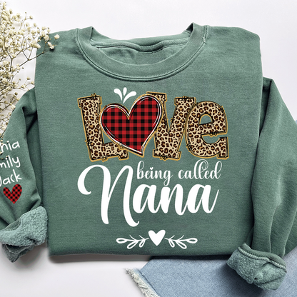 Personalized Love Being Called Mimi Sweatshirt, Gifts for Grandma, Custom Grandma and Grandchild Names