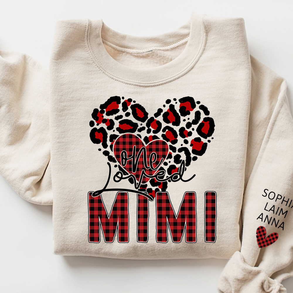 Personalized One Love Mimi Sweatshirt, Custom Grandma And Kids, Gift For Design for Valentine