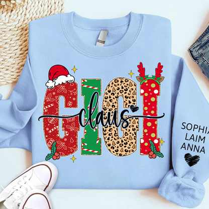 Merry Christmas Style Design, Custom Gift For Gigi Claus And Her Grandchildren