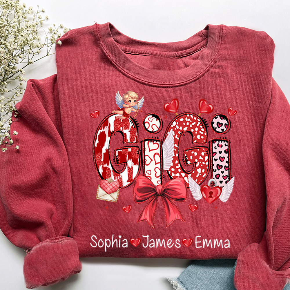 Personalized Meaningful Valentine Gift Sweatshirts, for Gigi and Kids