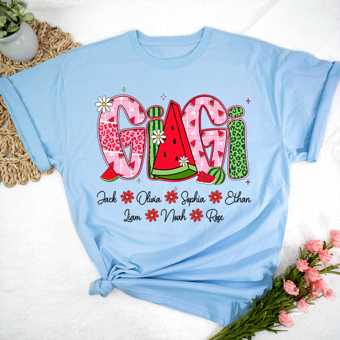 Personalized Summer Mimi Tshirt, Unique Nickname for Grandma And Kids