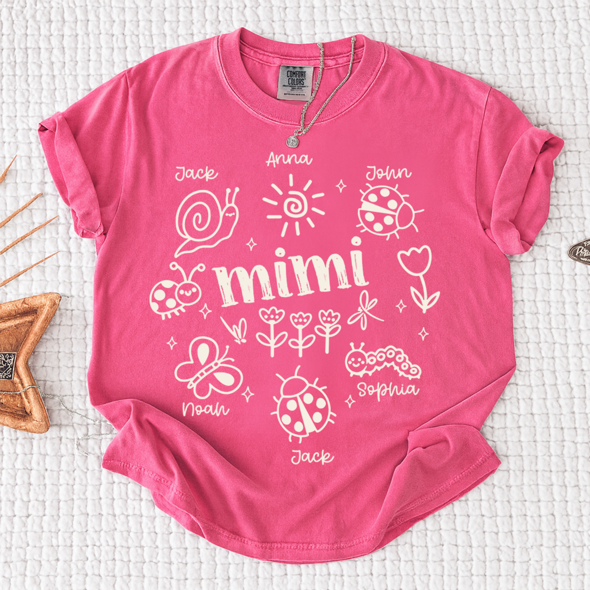 Comfort Colors® Mimi Sea Life T-Shirt for Women Personalized Ocean Animal Shirt for Grandma Mom Gifts