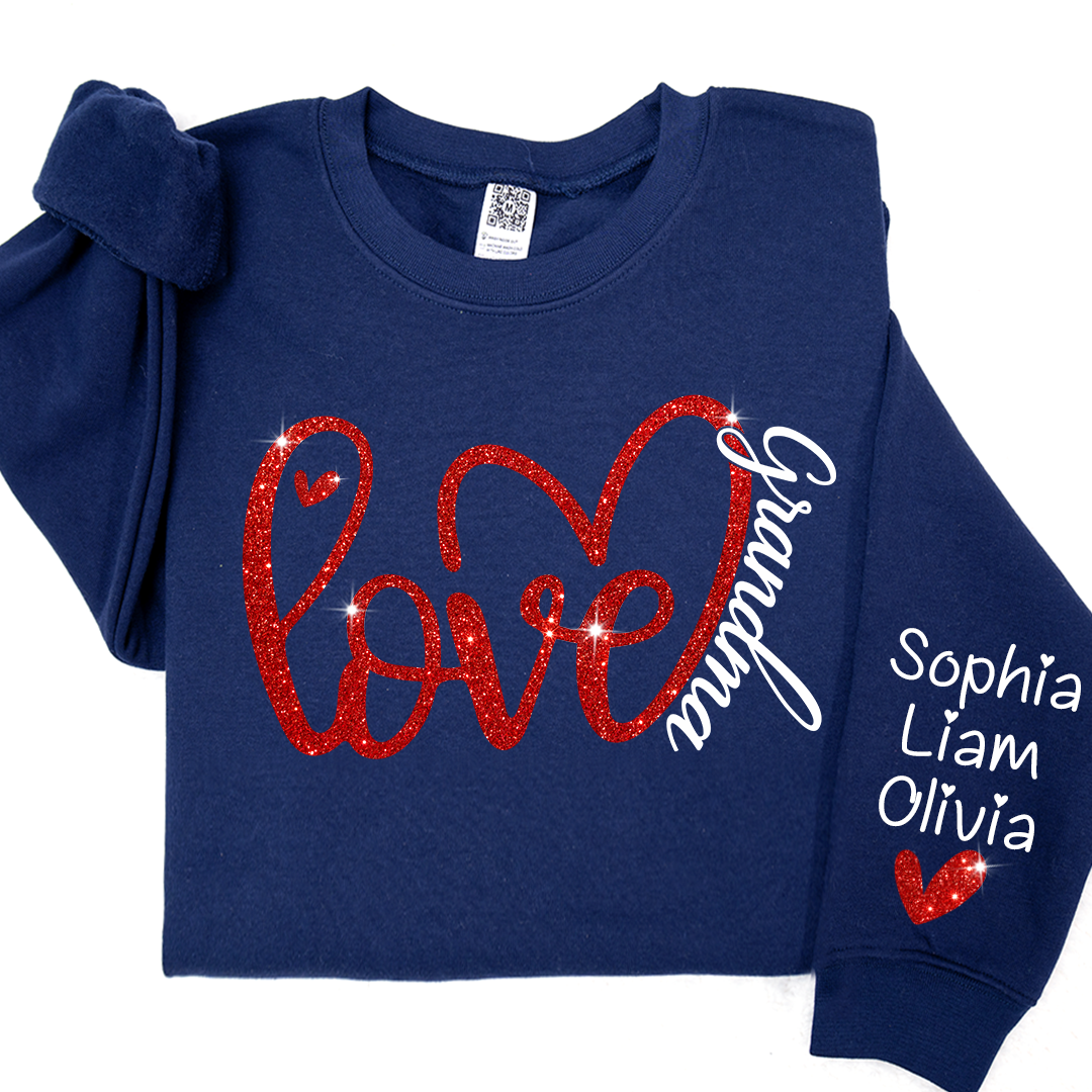 Valentine's Day Heart Love Grandma And Kids LTP01