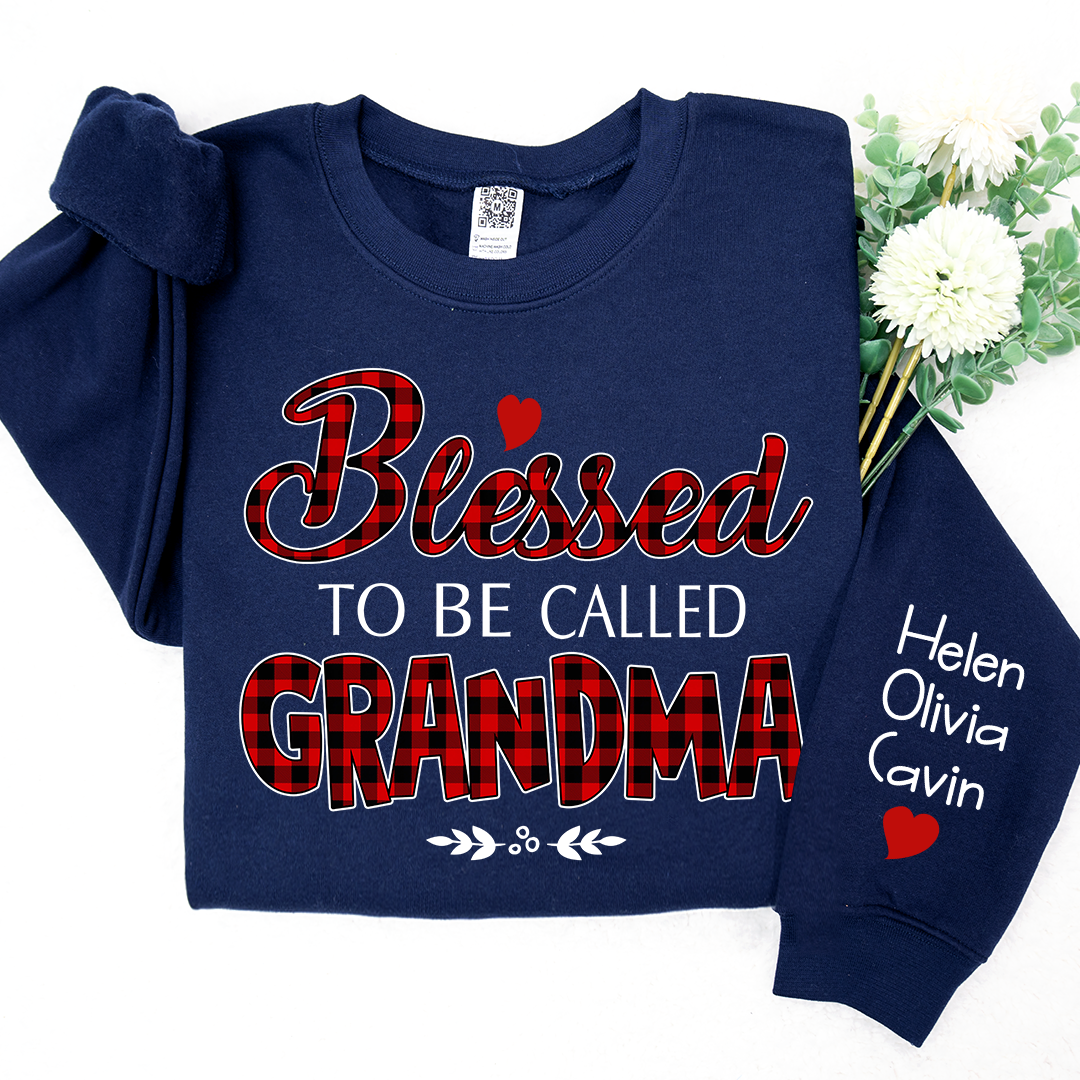 Blessed To Be Called Mimi, Custom Mimi & Kids, Grandma Gift TH Sweatshirt