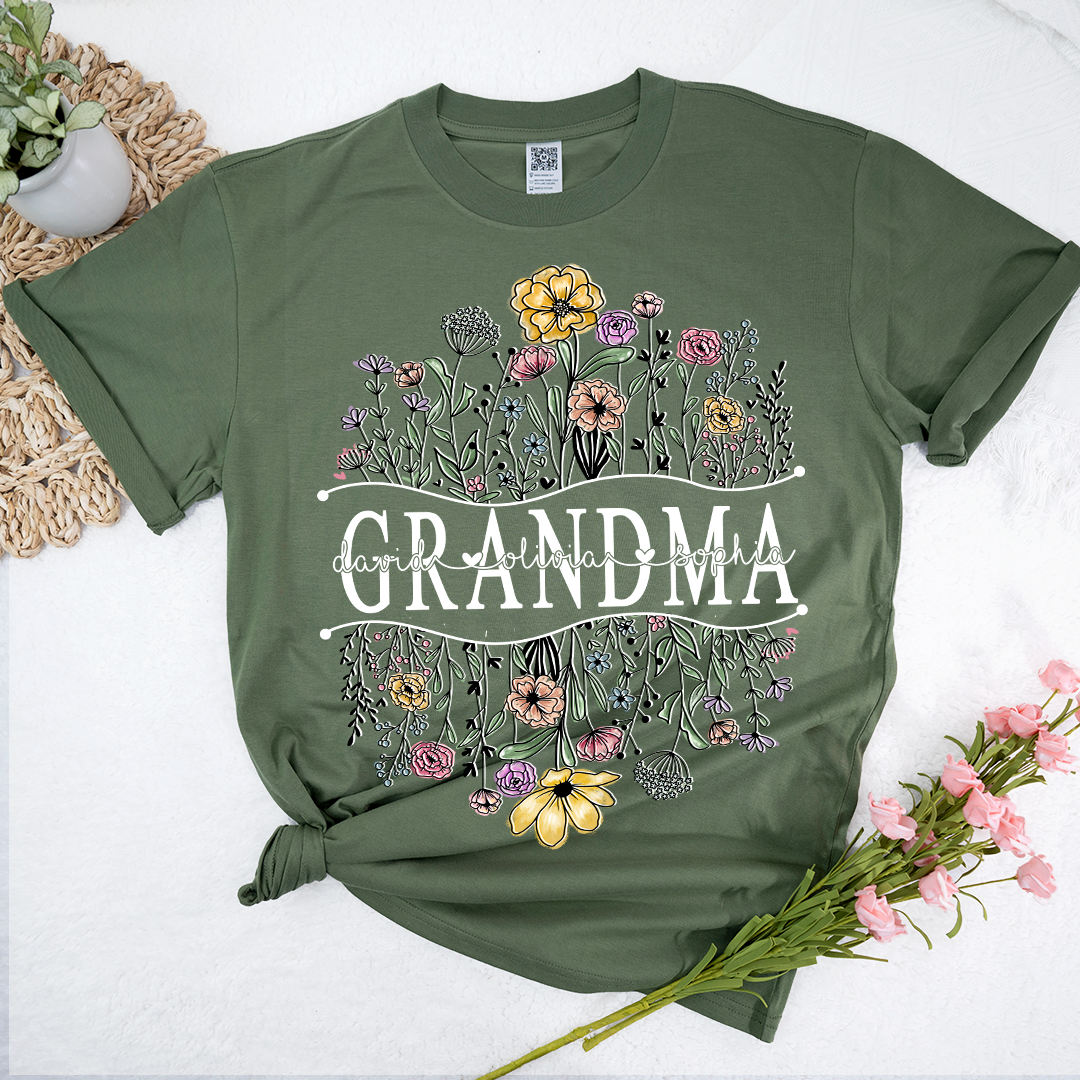 Wildflowers Sketch Grandma And Kids LTP01