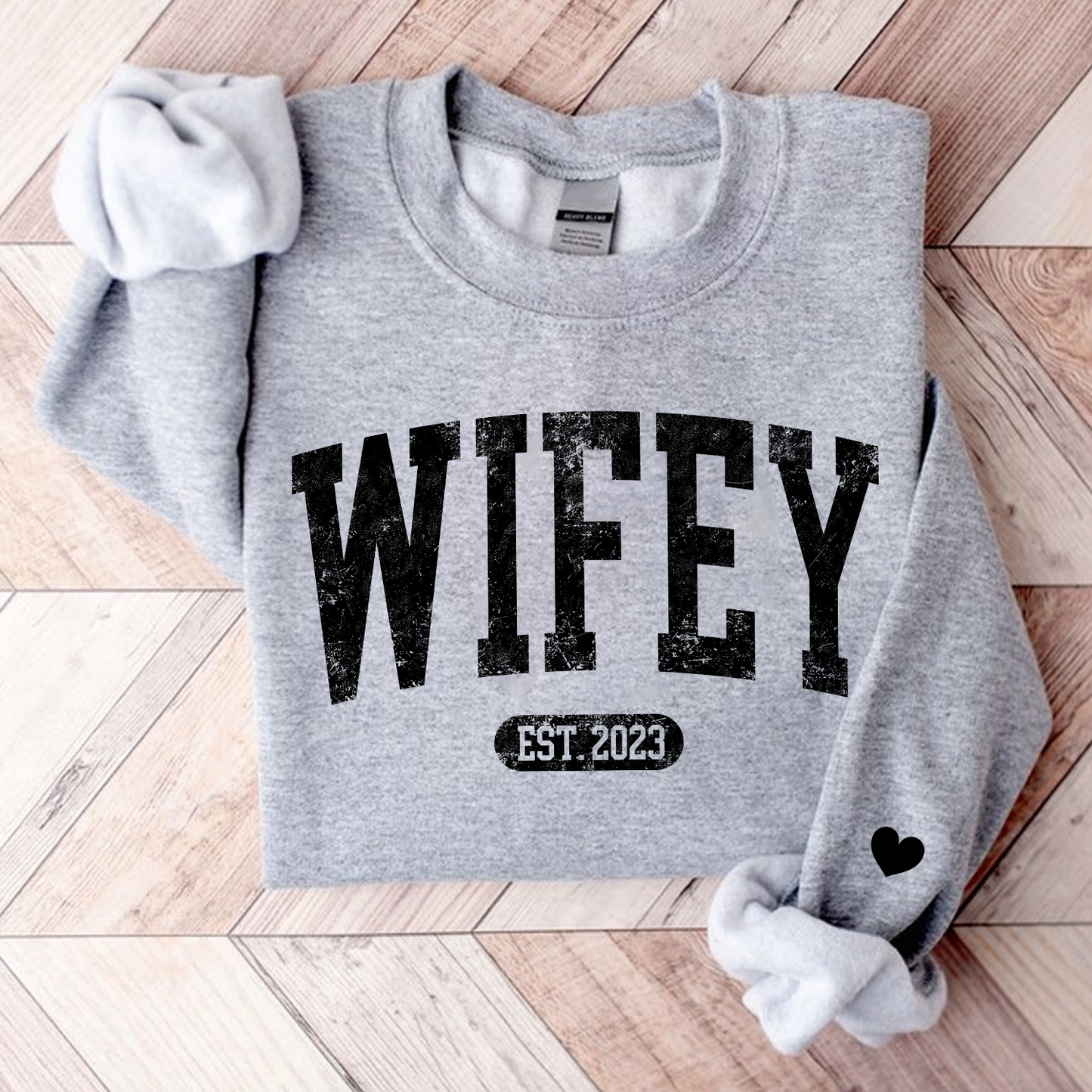 Personalize Wifey Sweatshirt, Engagement Sweatshirt, Bridal Shower Gift, Gift For Bride, New Wife Sweatshirt