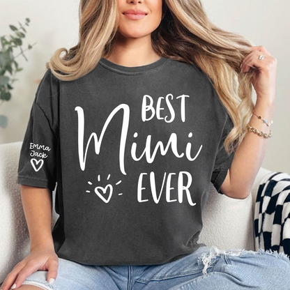 Best Mimi Ever T-shirt, Cute and Simple Design for Grandmothers with Personalized Touch