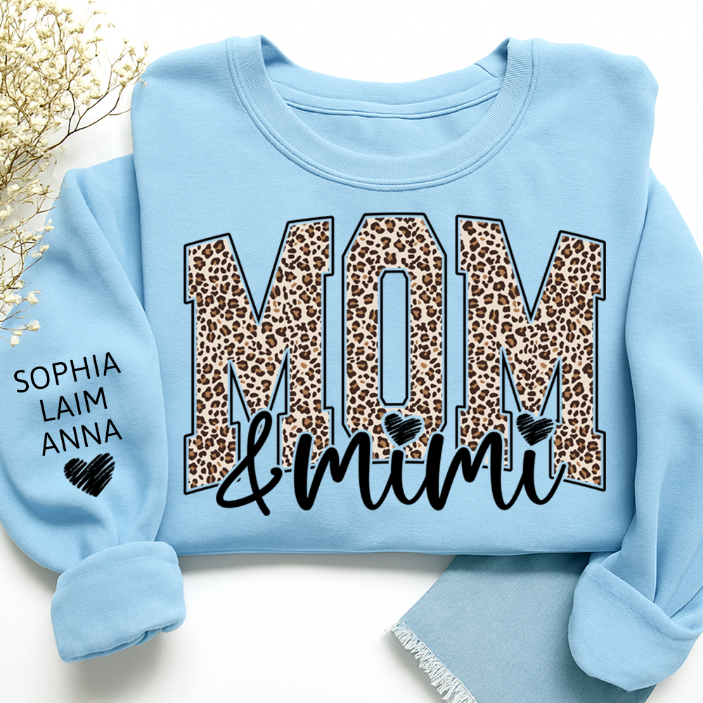 Personalized Mom & Grandma Sweatshirt, Custom Grandkids Names, Grandma Gift