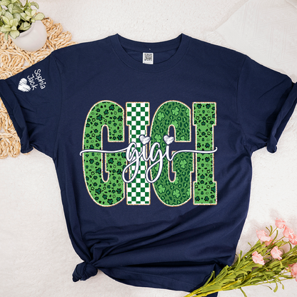 Patrick's Day Gigi Leopard Clover, St. Patrick's Day Gift For Grandma And Grandchildren