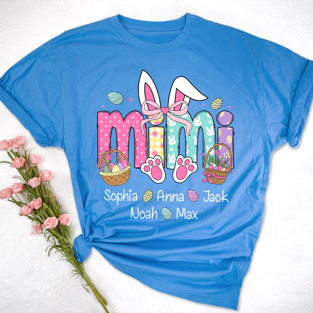 Easter Bunny Coquette Bow Gift For Family, Custom Grandma And Kids