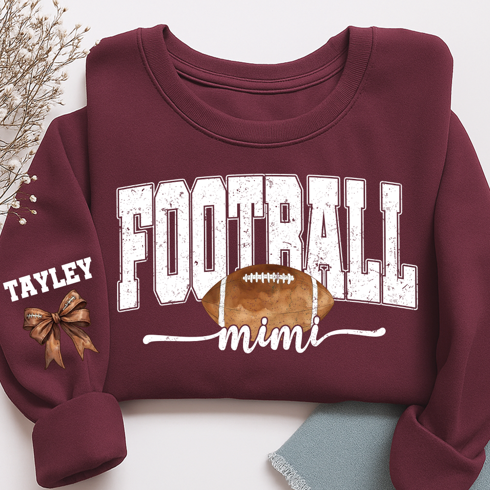 Personalized Football Mimi Sweatshirt With Grandma And Grandkids Names