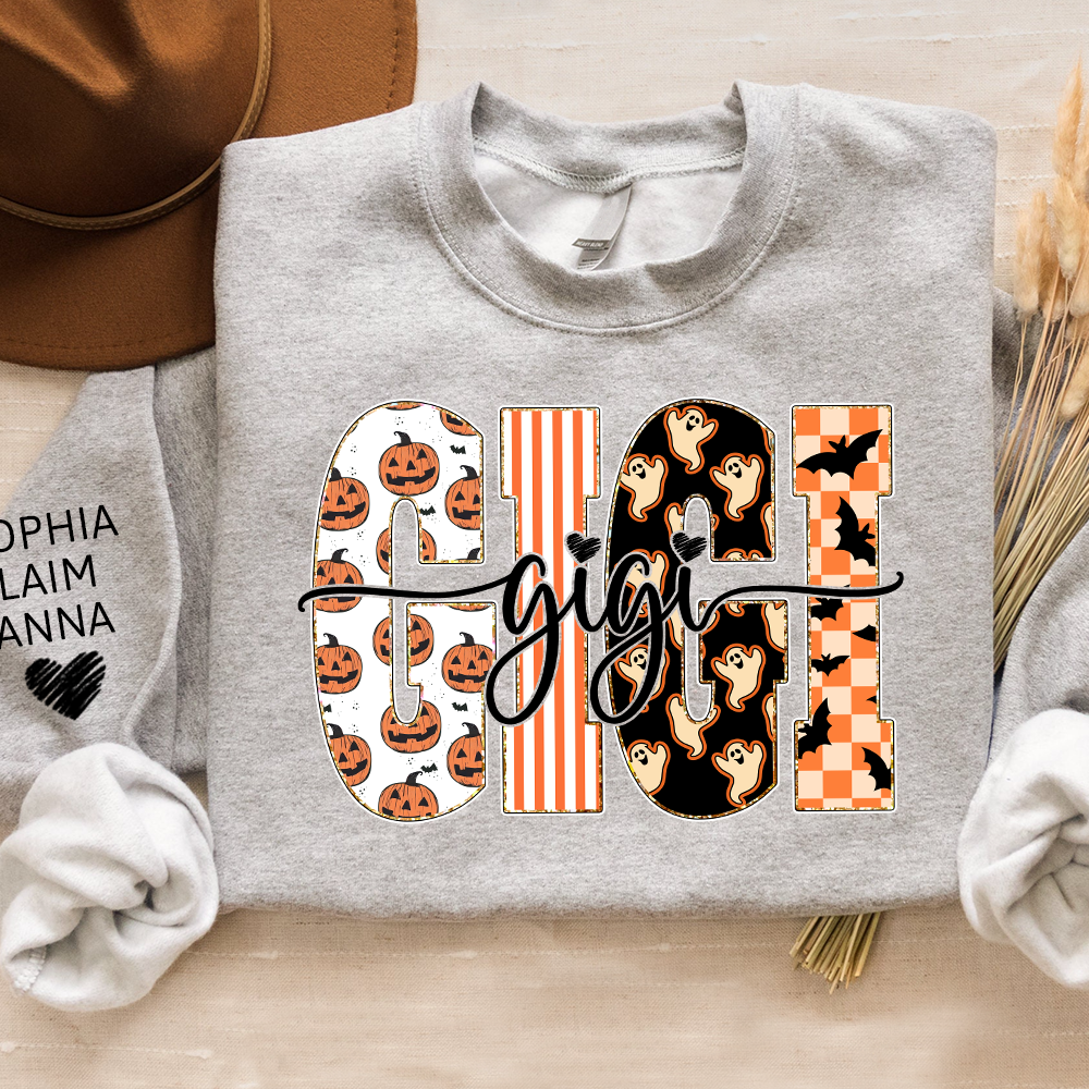 Custom Halloween Gift For Gigi And Her Grandchildren
