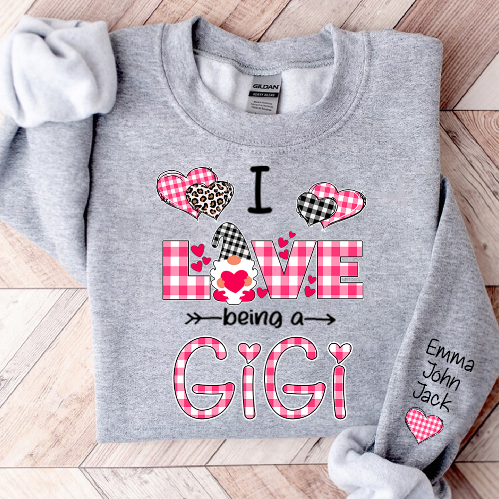 Valentine I Love Being a Gigi, For Gift Grandma And Kids
