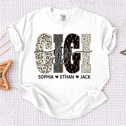 Comfort Colors® Bible Style Design, Custom Gift For Gigi And Her Grandchildren