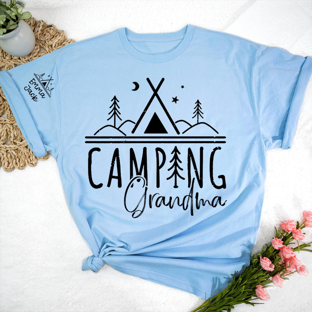 Camping Grandma Shirt Personalized Outdoor Tee for Grandmother Adventure Lovers